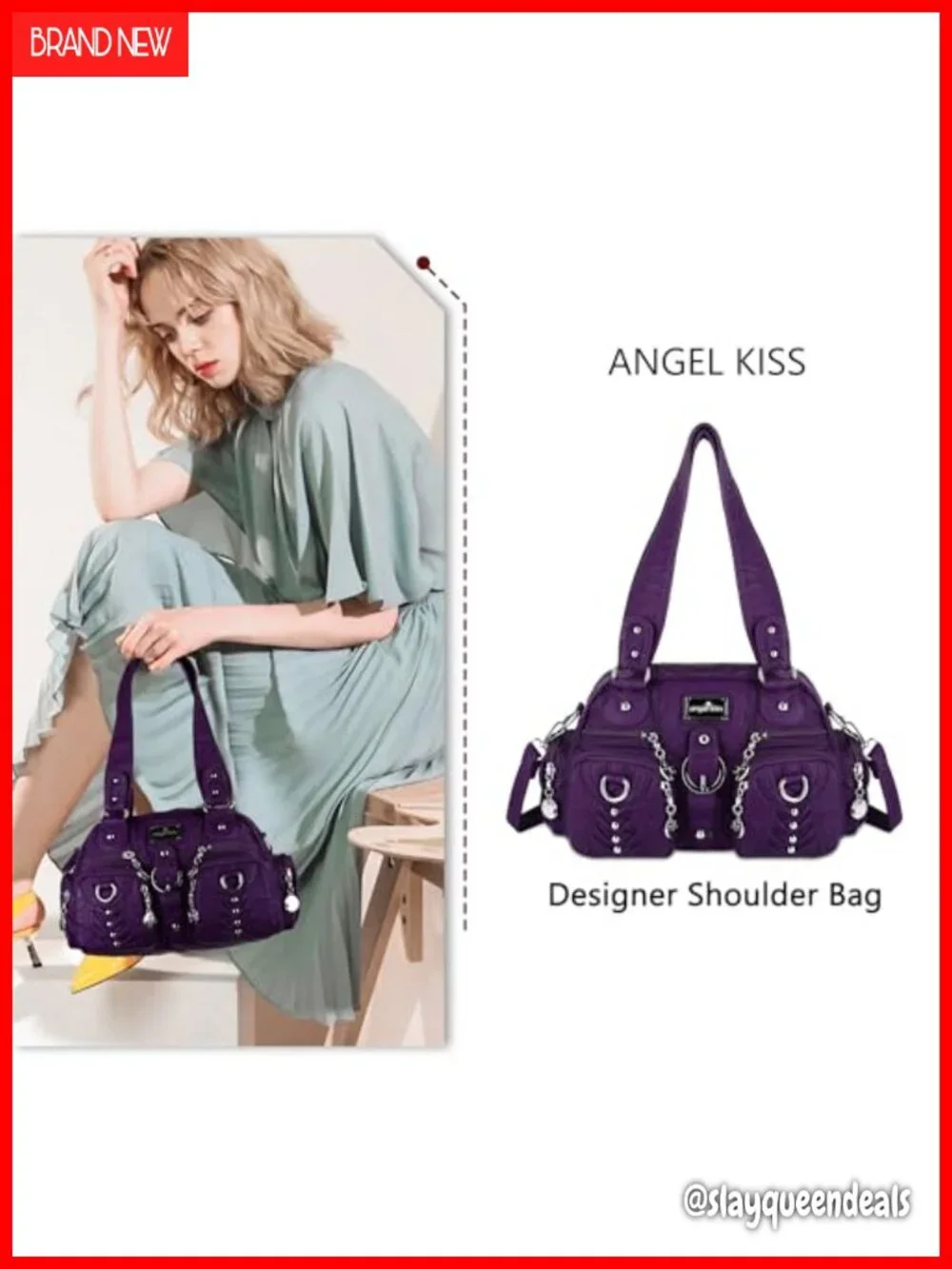 Soft Vegan Leather Hobo Bag Crossbody Shoulder Purse Multipocket Women's Handbag
